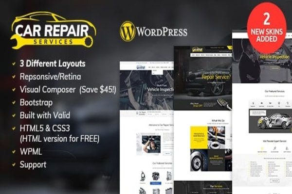 Car Repair Auto service WordPress theme