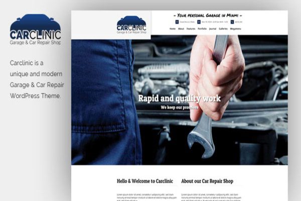 Car clinic Auto service WP Theme