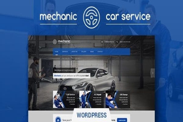 Mechanic auto repair and workshop WP theme