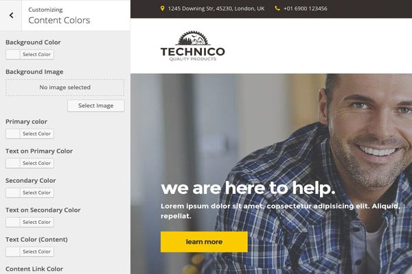 Technico car dealership WP theme