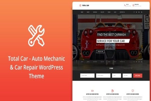 Total Car Auto service WordPress theme 