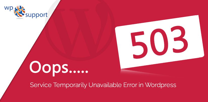 503 Service Temporarily Unavailable Error in WordPress