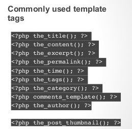 Template tag in wordpress