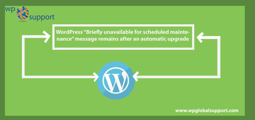 WordPress “Briefly unavailable for scheduled maintenance” message remains after an automatic upgrade