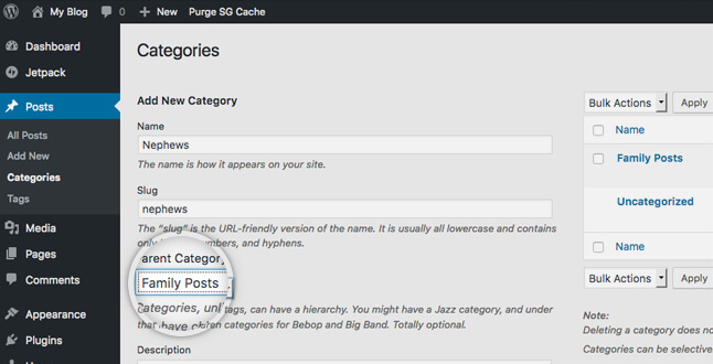 WordPress category