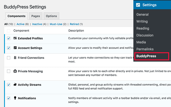 buddypress-settings