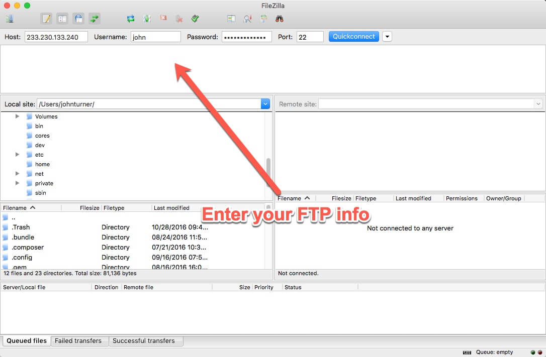 filezilla ftp