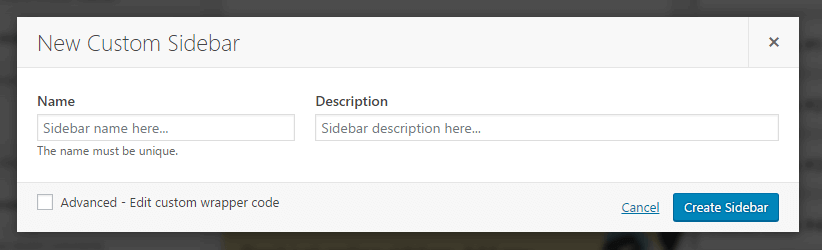 sidebar in wordpress