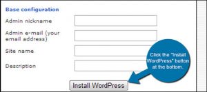 Installation WordPress cPanel