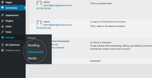 wordpress comments