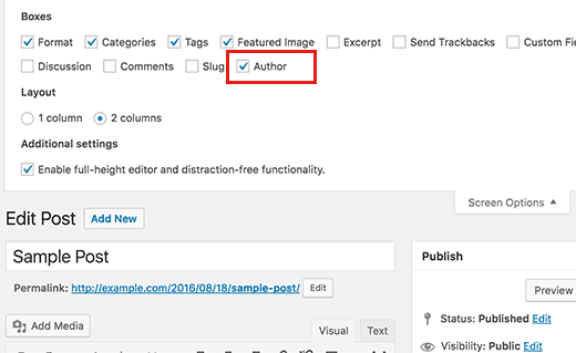 change author name