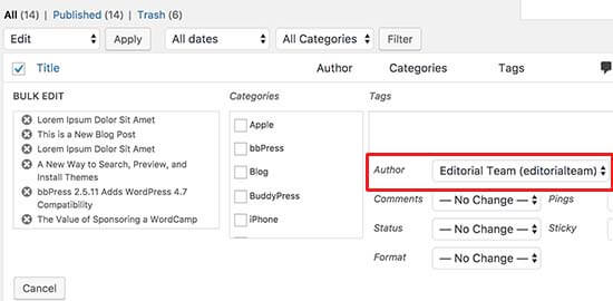 remove author name