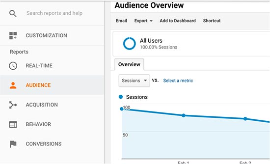 google analytics report overview