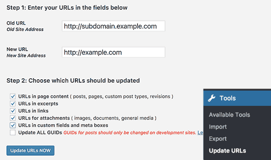 updateurls