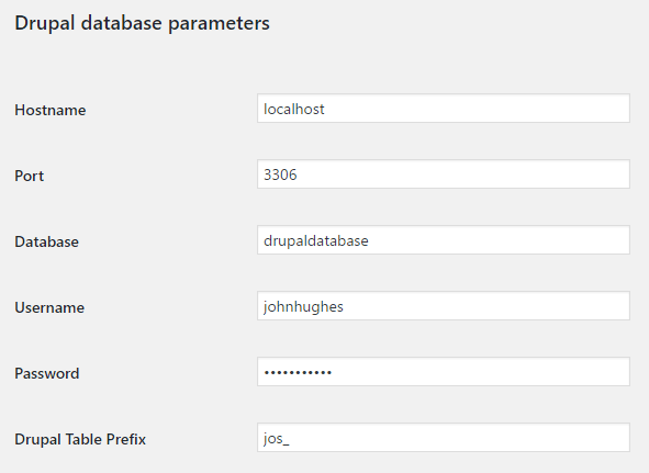 database parameters