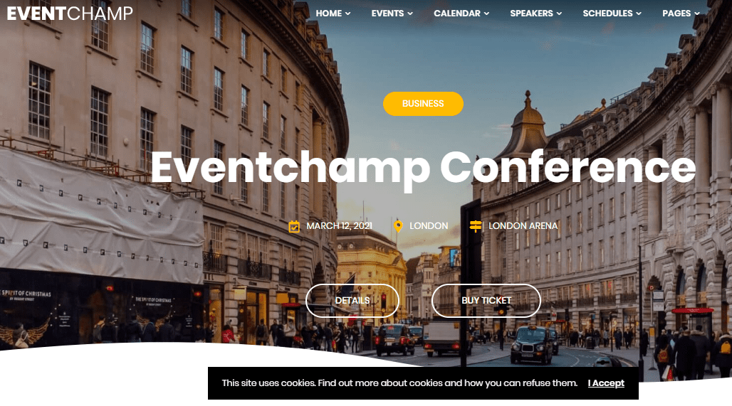 Eventchamp wordpress theme