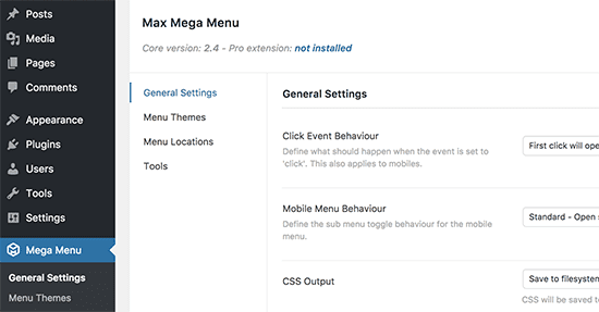 custom-wordpress-navigation-menu-megamenu-settings