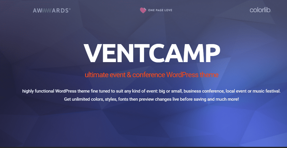 Ventcamp wordpress theme