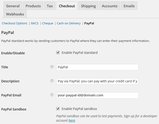 Checkout PayPal