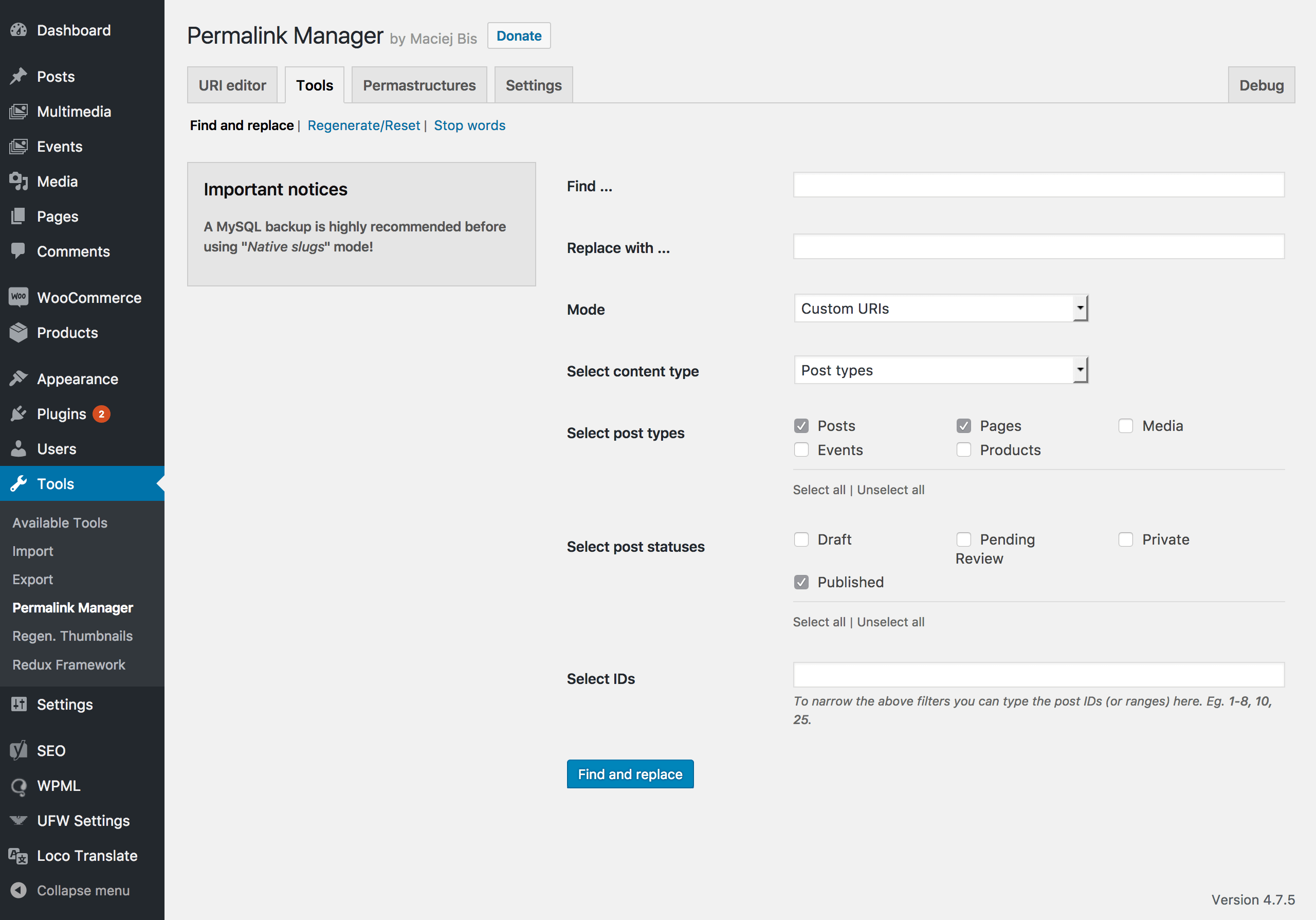 Permalink Manager Tools, Remove Parent Slug From Child Page URL in WordPress