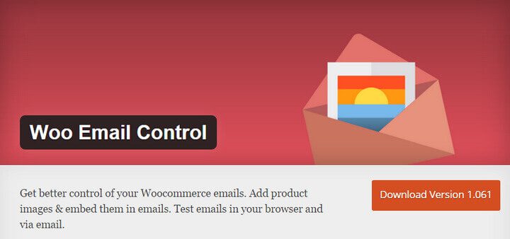 WooCommerce emails control plugin