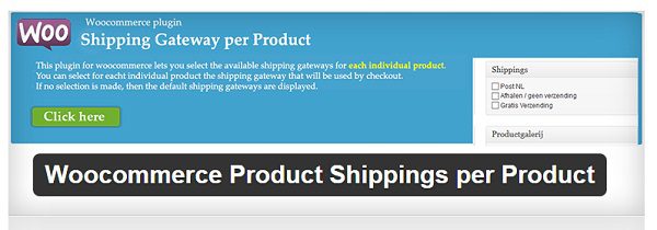 Woocommerce Product Shippings per Product