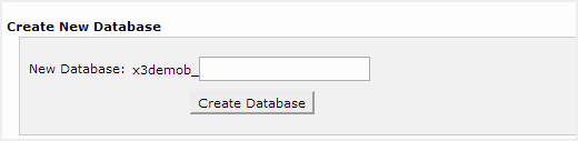 create new database