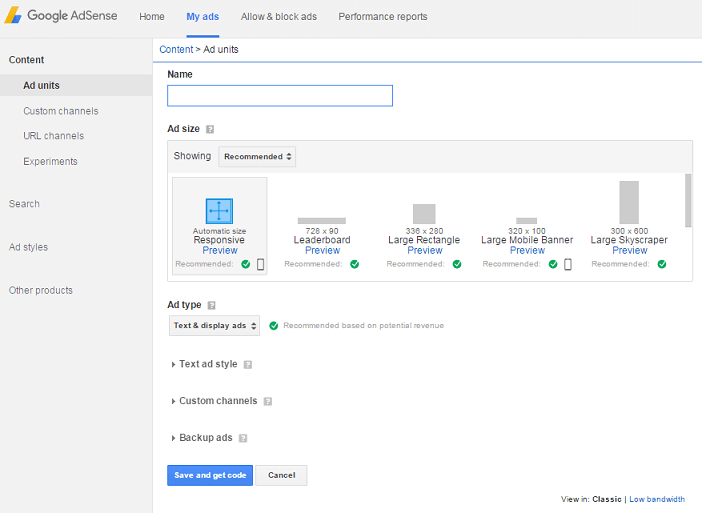 Ad File size & type