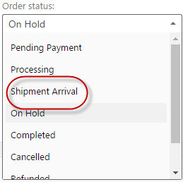 Custom order status