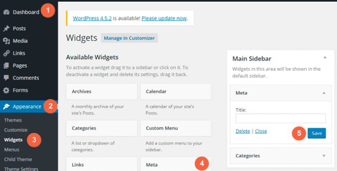 Add Meta Widget on your website