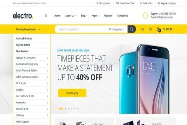 Electro WP Woo-Commerce theme 