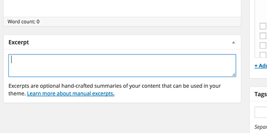 Excerpt In WordPress