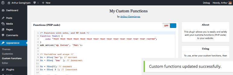 My Custom Functions Plugin