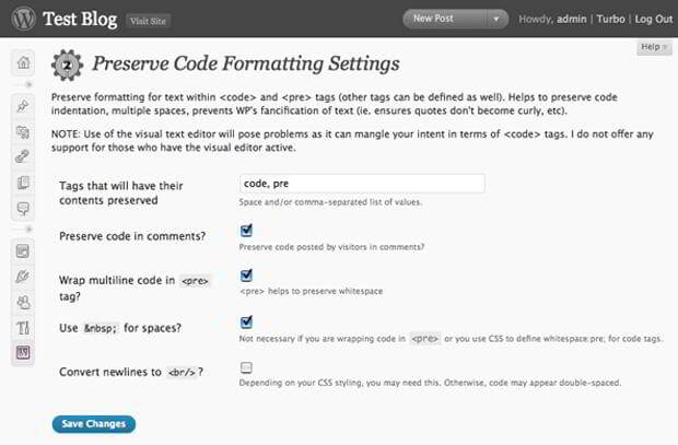 Preserve Code Formatting