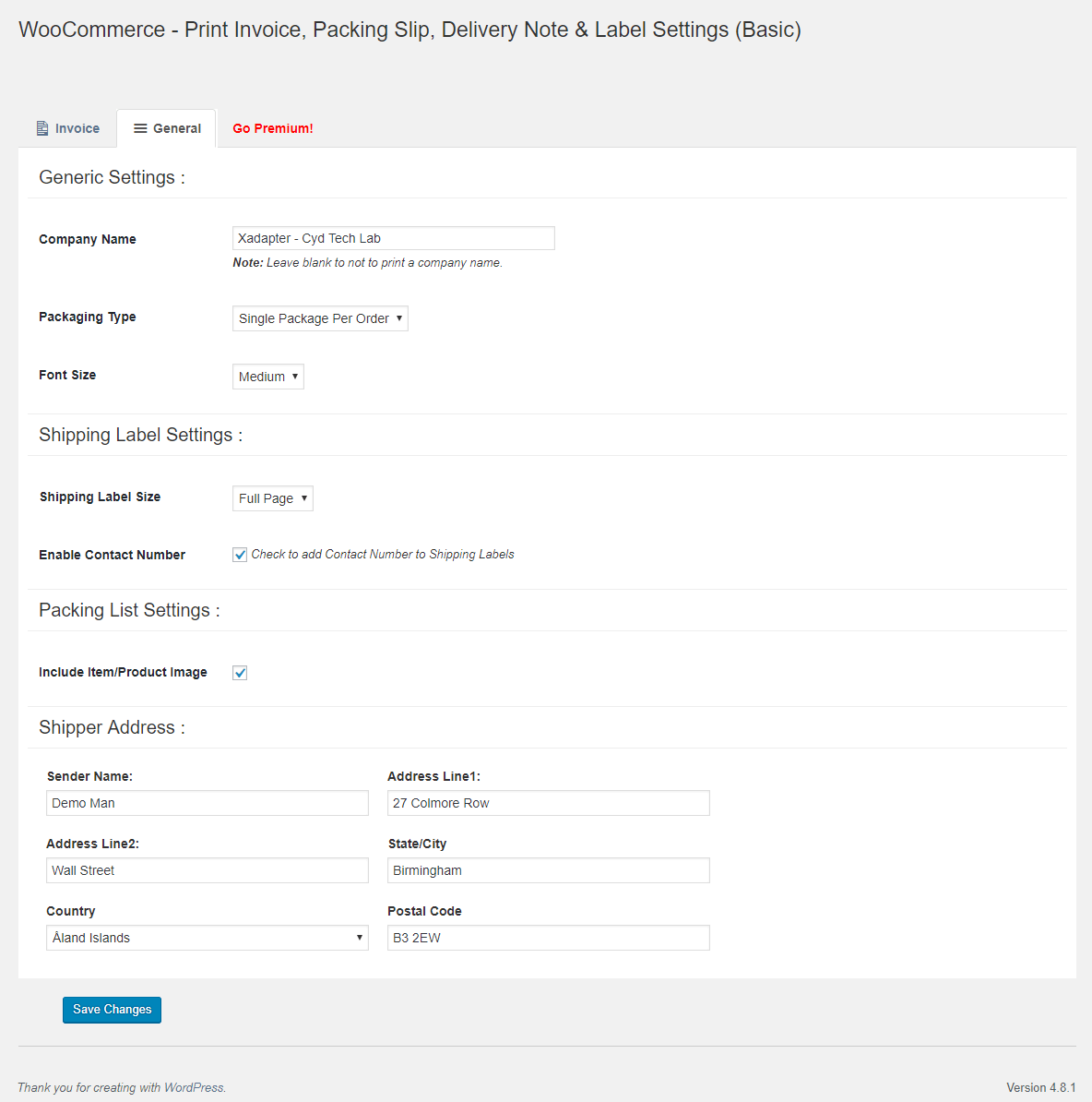 Xadapter-General-Settings