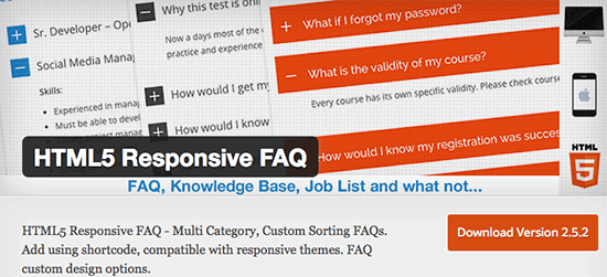 HTML5 Responsive FAQ