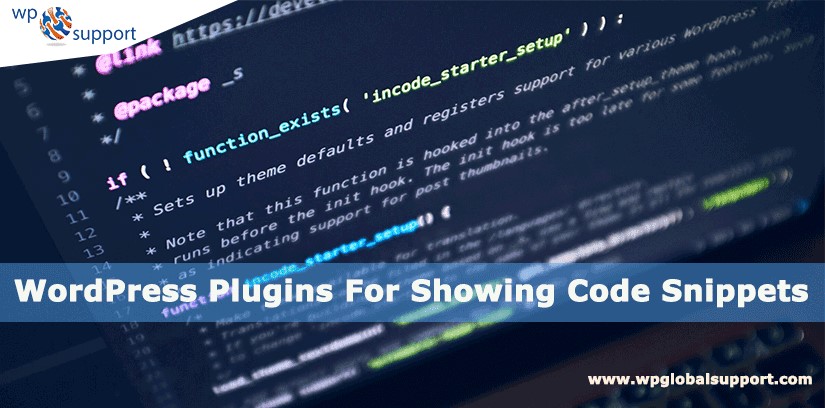 WordPress plugin for Showing Snippets codes