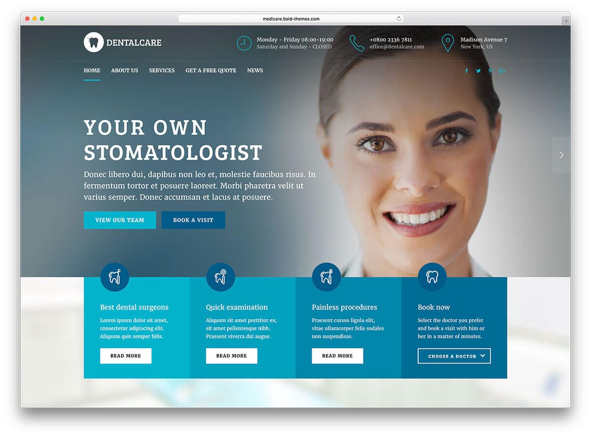 top 10 wordpress dentist themes 2018 2018 updated dentist websites