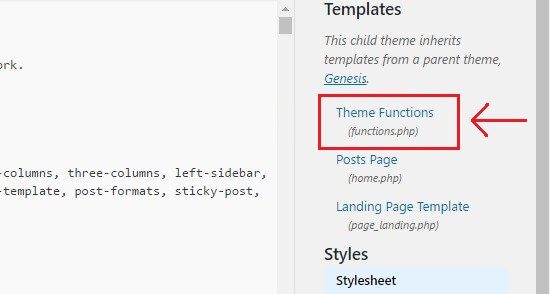 theme functions php