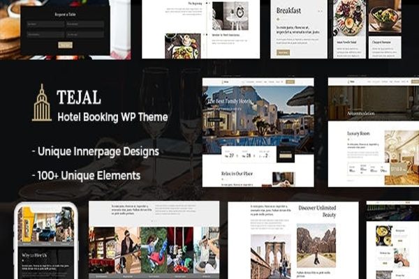 Tejal hotel theme in WordPress