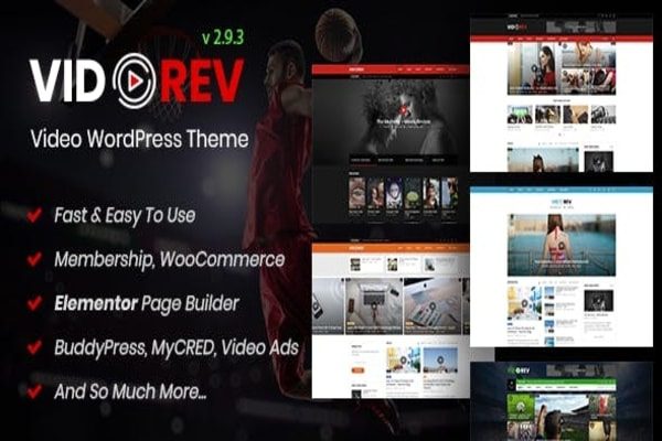 Vidorev WordPress Video theme 