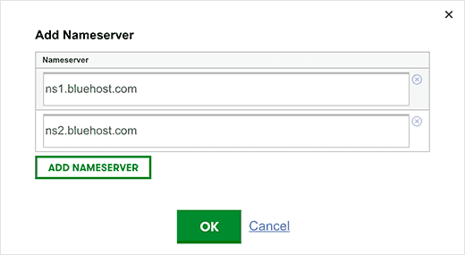 add nameservers, Godaddy to WordPress