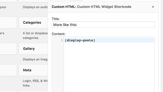 custom html widget