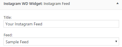 instagram widget settings