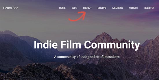 custom-wordpress-navigation-menu-logout-link-menu