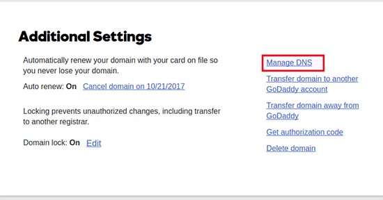 manage domain name server