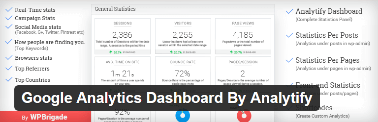 Google Analytics Dashboard By Analytify