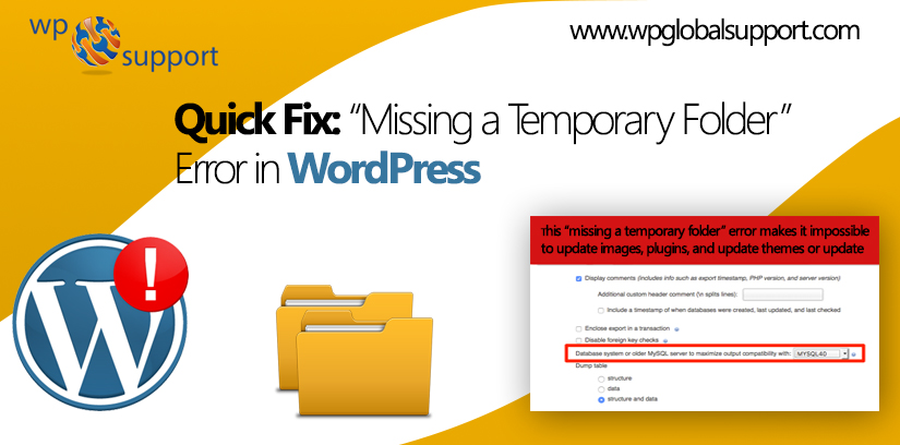 Quick Fix: “Missing a Temporary Folder” Error in WordPress