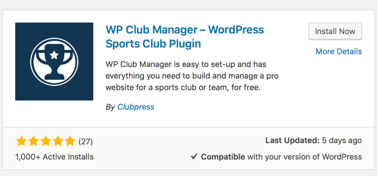 WP Club Manager WordPress Plugin