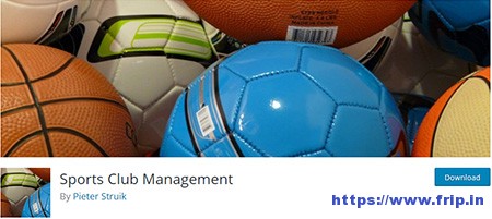 Sports Club Management Plugin